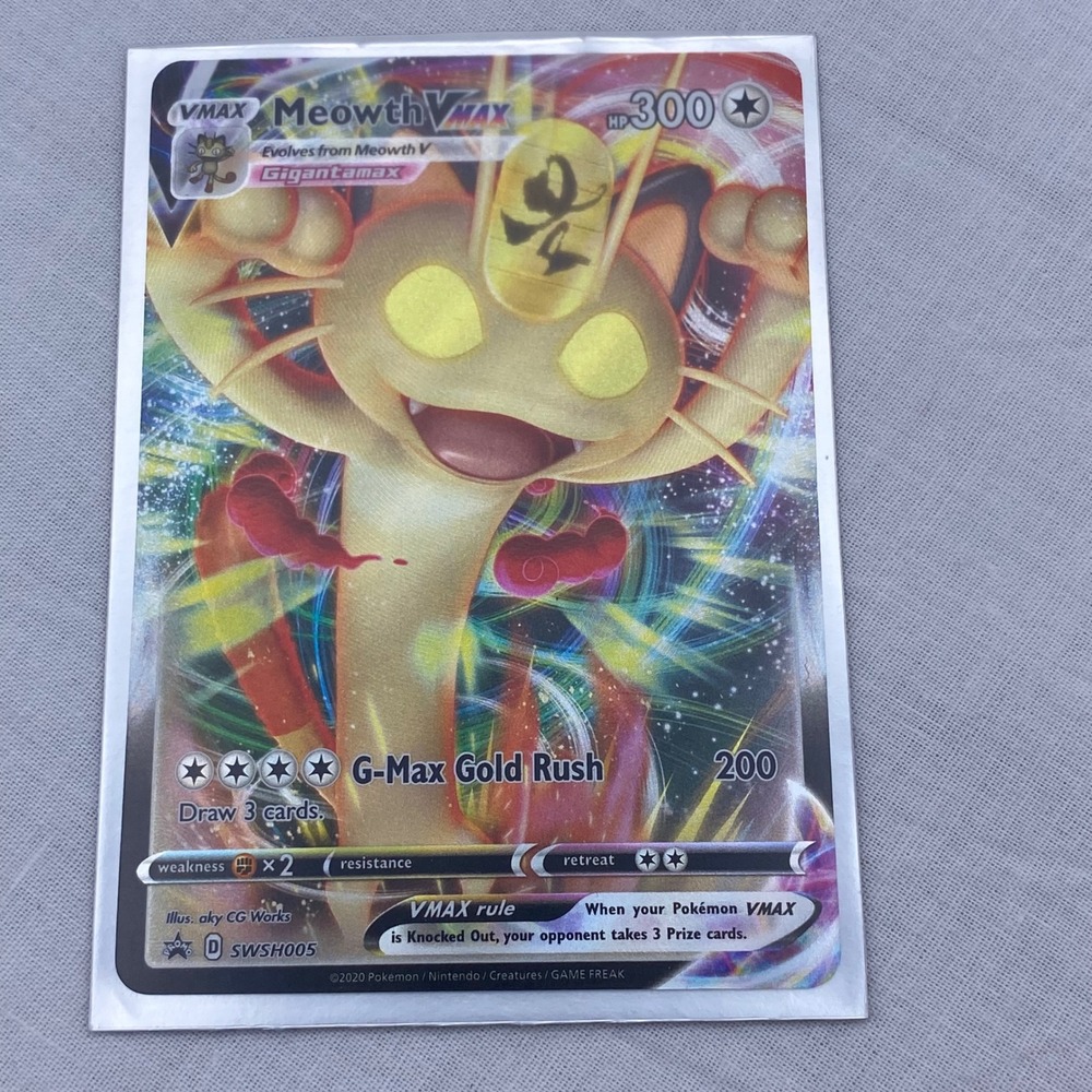 Meowth VMAX Promo SWSH: Sword & Shield Promo Cards SWSD Colorless Holo SWSH005 2